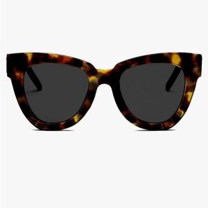 Square Tortoise Shell Cateye Sunglasses
